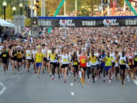 A runner during a race