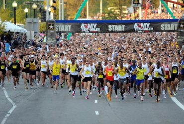 A runner during a race