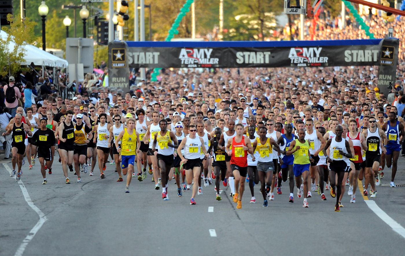 A runner during a race